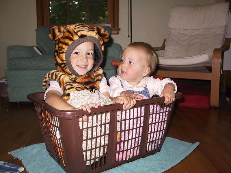 IMG_0027.JPG - The Tiger and Leah in a basket.