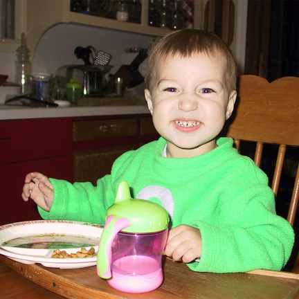 011607smile.jpg - This is what you get when  you ask Owen to "smile"