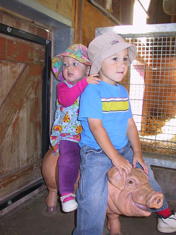 0918zoo10.jpg - Riding a pig